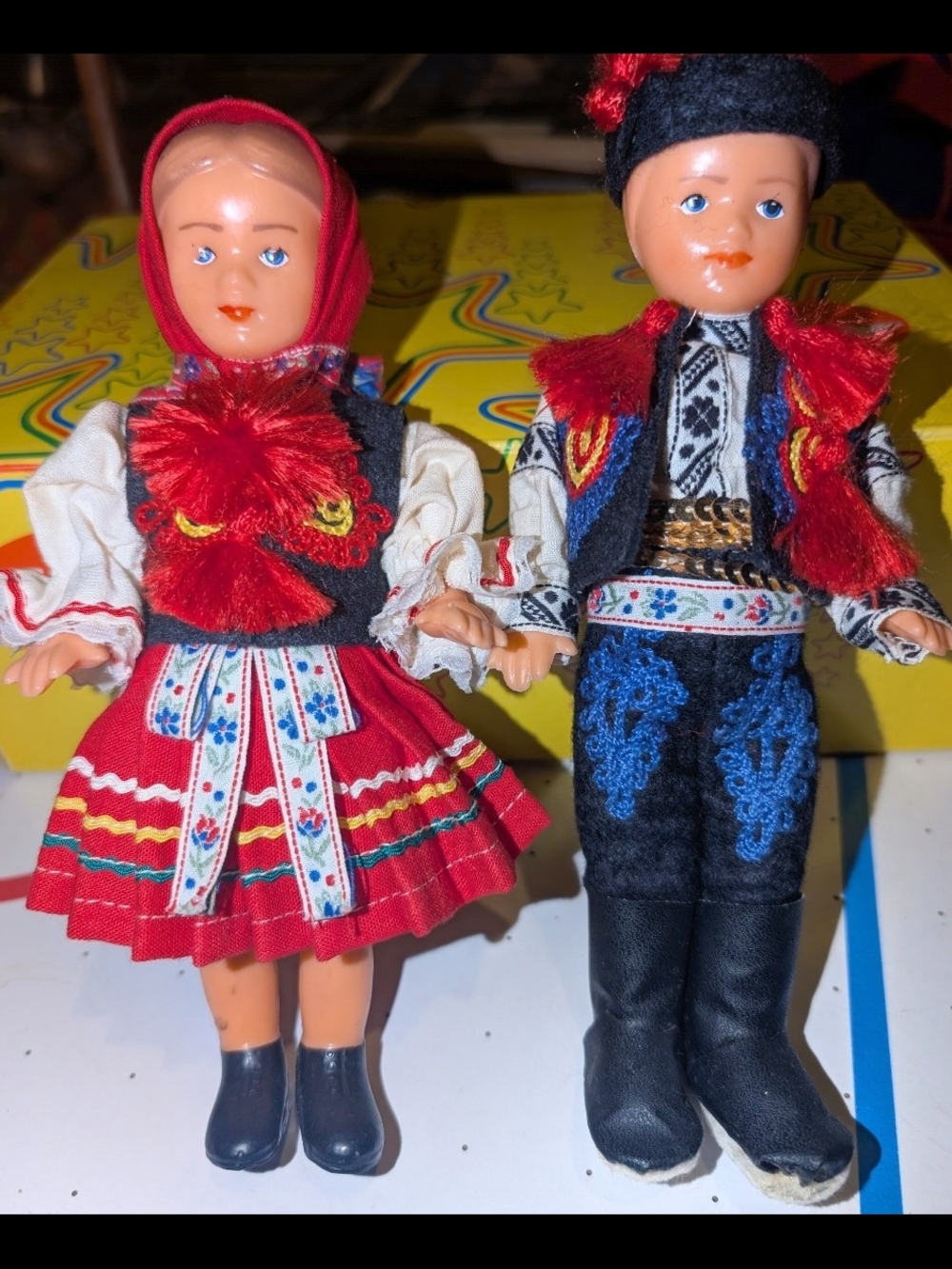 Czech Traditional Costume Collection Dolls VTG Slovakia - Boy & Girl